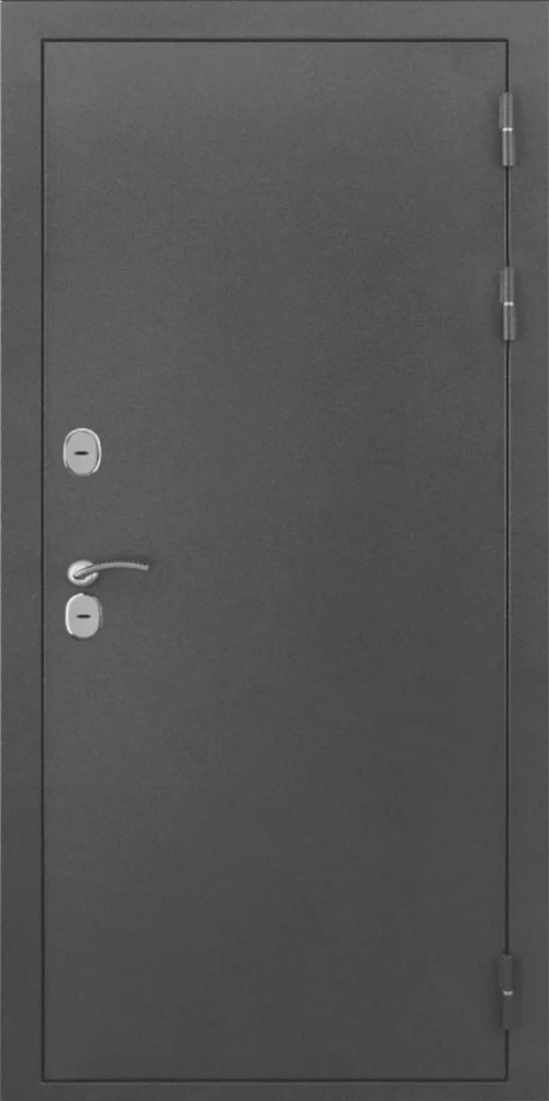 Входная дверь ДвериПРО L-Термо серебро Гладкая шарли светлый DPRO220856 внешняя сторона